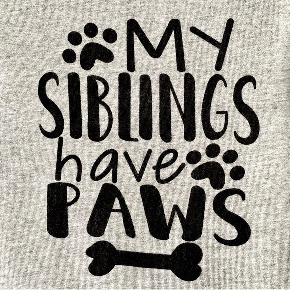 Gray Siblings Dog-Themed Baby Onesie - Picture 3 of 3